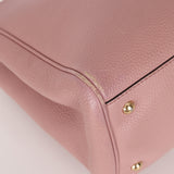 Gucci Dust Pink Leather Bamboo Shopper Tote