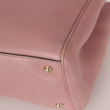 Gucci Dust Pink Leather Bamboo Shopper Tote