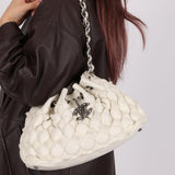 Chanel 2008 Glazed Lambskin Stravinsky Drawstring Bag