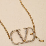 Valentino VLogo Crystal Baguette Waist Chain