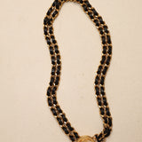 Vintage Chanel 24K GP Lambskin Double Chain Belt