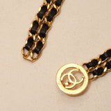 Vintage Chanel 24K GP Lambskin Double Chain Belt