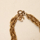 Chanel 70s-80s Interlocking CC Pendant Double Chain Choker