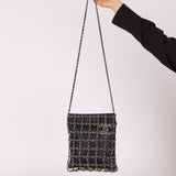 Chanel 2019 Navy Lambskin Shopping Chain Tote