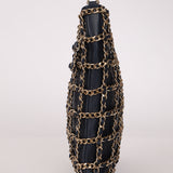 Chanel 2019 Navy Lambskin Shopping Chain Tote