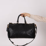 Chanel 1996 Black Caviar Boston Weekender Duffel Bag