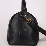 Chanel 1996 Black Caviar Boston Weekender Duffel Bag