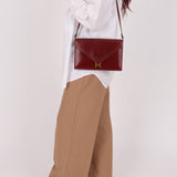 Hermès 1977 Rouge Boxcalf 2-Way Lydie Bag GHW