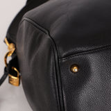 Chanel 1996 Black Caviar Boston Weekender Duffel Bag