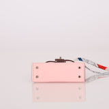 Hermès 2020 Sakura Tadelakt Micro Kelly Twilly Bag Charm