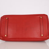 Hermès 1997 Retourne Rouge Vif Ardennes Birkin 35 GHW