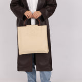 Chanel 1997 Vanilla Caviar Acrylic Wood Tote