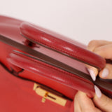 Hermès 1997 Retourne Rouge Vif Ardennes Birkin 35 GHW