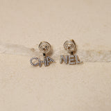 Chanel 2022 Pearl and Crystal Logos Stud