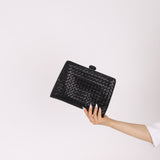 Bottega Veneta 1980s Lambskin Intrecciato French Clutch