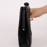 Bottega Veneta 1980s Lambskin Intrecciato French Clutch