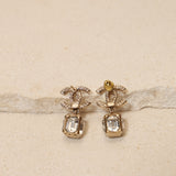 Chanel 2023 CC Crystal Drop Studs