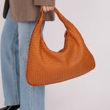 Bottega Veneta Orange Medium Intrecciato Hobo Bag