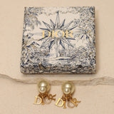 Dior Tribales Double Pearl Clip-On Earrings