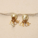 Dior Tribales Double Pearl Clip-On Earrings