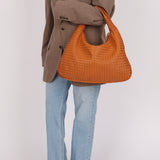 Bottega Veneta Orange Medium Intrecciato Hobo Bag