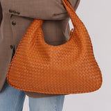 Bottega Veneta Orange Medium Intrecciato Hobo Bag