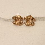Chanel 70s-80s Coco Crush CC Clip-On Earrings