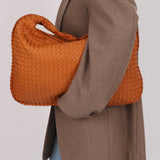Bottega Veneta Orange Medium Intrecciato Hobo Bag