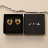 Chanel 2024 Heart CC Logo Studs