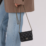 Chanel 2021 Classic Flap Cardholder with Chain