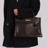 Hermès 1991 Chocolate Box Kelly 35 GHW
