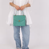 Rare Chanel 1997 Turquoise Caviar Kelly Bag 24K GP