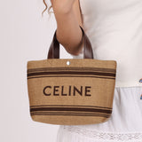 Celine Raffia Cabas Mini Tote