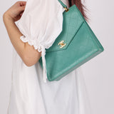 Rare Chanel 1997 Turquoise Caviar Kelly Bag 24K GP