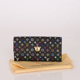 Limited Edition Louis Vuitton x Takashi Murakami 2012 Monogram Multicolor Sarah Wallet