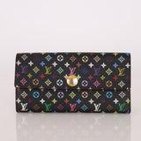 Limited Edition Louis Vuitton x Takashi Murakami 2012 Monogram Multicolor Sarah Wallet
