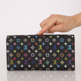 Limited Edition Louis Vuitton x Takashi Murakami 2012 Monogram Multicolor Sarah Wallet