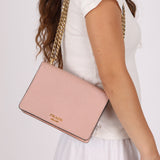 Prada Pink Saffiano Chain Envelope Flap