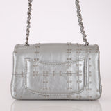 Rare Chanel 2016 Glazed Calfskin Grommet Airline Rectangular Mini Flap Bag