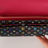 Limited Edition Louis Vuitton x Takashi Murakami 2012 Monogram Multicolor Sarah Wallet
