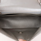 Rare Chanel 2016 Glazed Calfskin Grommet Airline Rectangular Mini Flap Bag