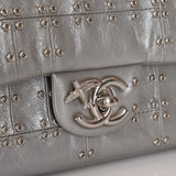 Rare Chanel 2016 Glazed Calfskin Grommet Airline Rectangular Mini Flap Bag