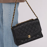 Rare Chanel 1996 Caviar Large Diana Flap Bag