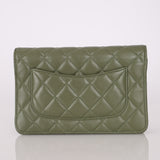 Chanel Sage Lambskin Wallet on Chain