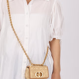 Dior 2021 Raffia Micro Caro Bag