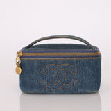 Chanel 1996 Denim Mini Vanity Case