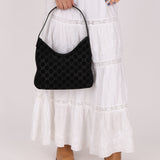 Gucci x Tom Ford Monogram Suede Shoulder Bag