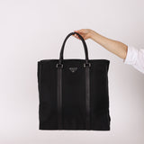 Prada Saffiano-Trimmed Tessuto XL North South Tote