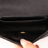 Rare Chanel 1989 Black Grosgrain Quilted Turnlock Mini Flap Bag
