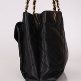 Chanel 1996 Caviar Turnlock Envelope Pocket Tote